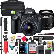 Canon EOS Rebel T100 / 4000D DSLR Camera Digital SLR Body with EF-S 18-55mm Kit