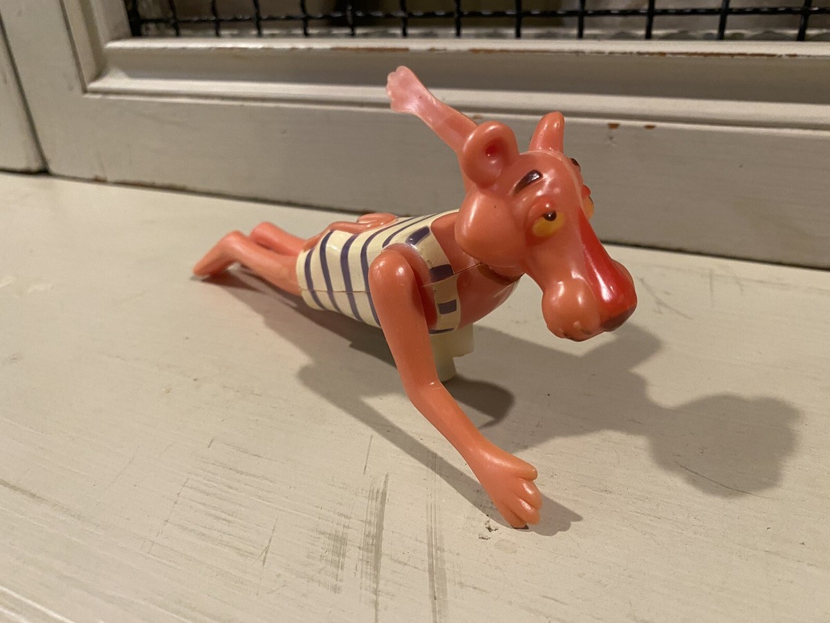 1979 Polly Gaz Pink Panther Wind Up Toy Swimmer Swimming HONG KONG