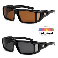 Medium POLARIZED Sunglasses FIT OVER Prescription RX Eye glasses Men or Women