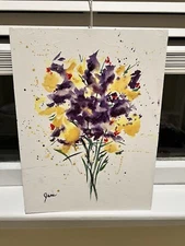 January Floral Bouquet - 12”x16” - Original David June 