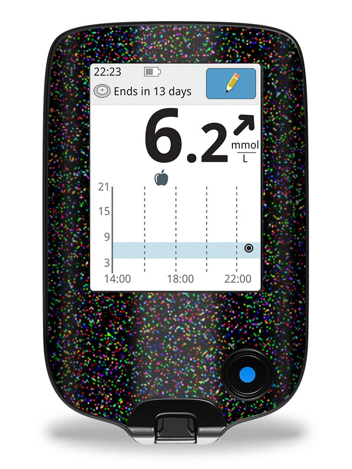 Aufkleber Sticker für FreeStyle Libre 2 & 3 Lesegerät Black Galactic myDili