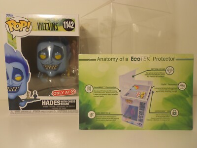 Disney VILLAINS Funko POP! HADES w/CHESS BOARD#1142 w/PROTECTOR Target Exclusive