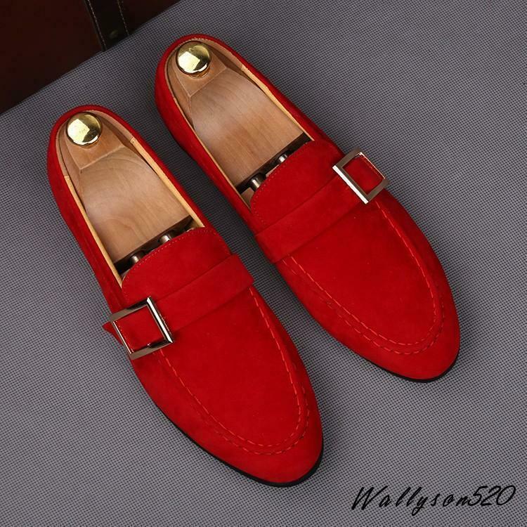 Stylish Men's Faux Suede Slip-On Loafers Driving Moccasins