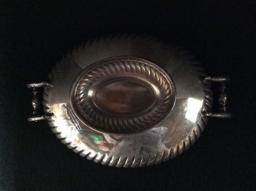 Solid 800 Silver Handled Fluted 12” Bowl - 345 Grams - Picture 7 of 9