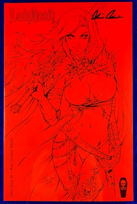 Lady Death Chaos Rules #1 comic Mega Incentive Edition	signed by Brian Pulido