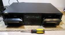 Onkyo TA-RW344 Dual Cassette Deck Auto Rev  High Speed Dubbing Tested