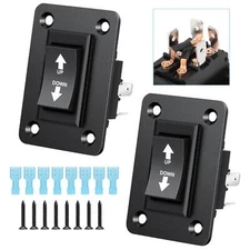 2Pcs 30A DPDT Up Down Momentary Reverse Switch for 5th Wheel Tongue Trailer