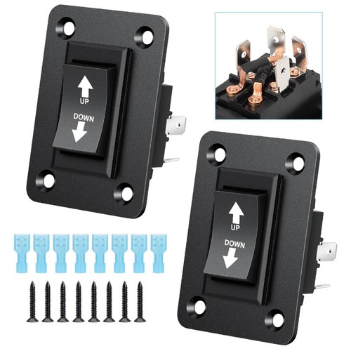 2Pcs 30A DPDT Up Down Momentary Reverse Switch for 5th Wheel Tongue ...
