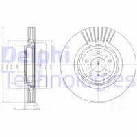 2X Delphi BG9073C Bremsscheibe FüR Infiniti Passend FüR Nissan