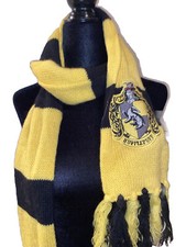 Unisex Harry Potter Black  Yellow Hufflepuff Scarf