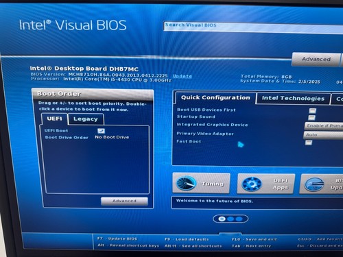 Intel DH87MC Desktop Mainboard mit intel i5-4430 CPU @3,00 & 8GB RAM - Bild 7 von 7