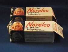 Lot of 2 VTG Norelco DHG 120V- 750W T12 Projector Lamps Movie  Still Projectors