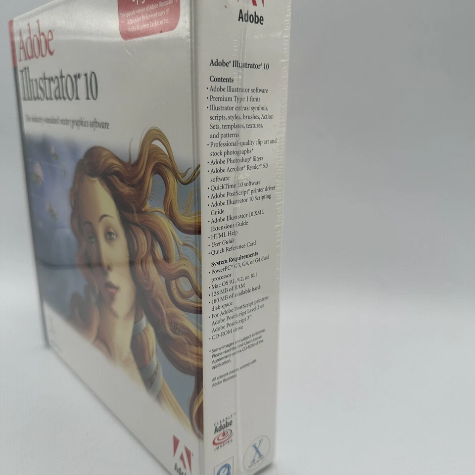 NIB Adobe Illustrator 10 Upgrade For App Mac  Macintosh 16001213 - New Sealed - Image 3 of 4