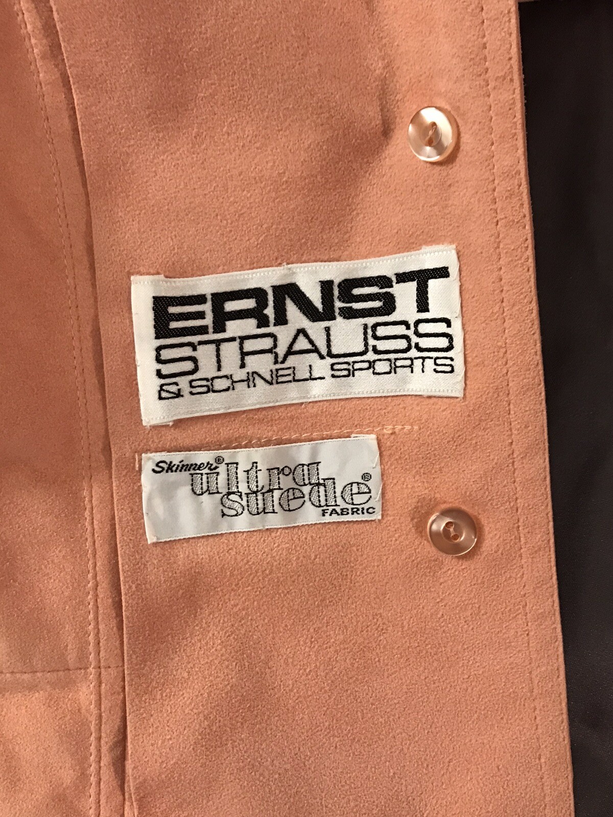 Manteau Vintage Ernst Strauss & Schnell Sports En Ultra Daim - Taille 8 - Très Bon état