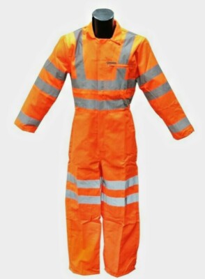orange coveralls with reflective tape