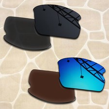 2 Pairs POLARIZED Replacement Lenses for Oakley Flak 2.0 Asian Fit OO9271 61mm
