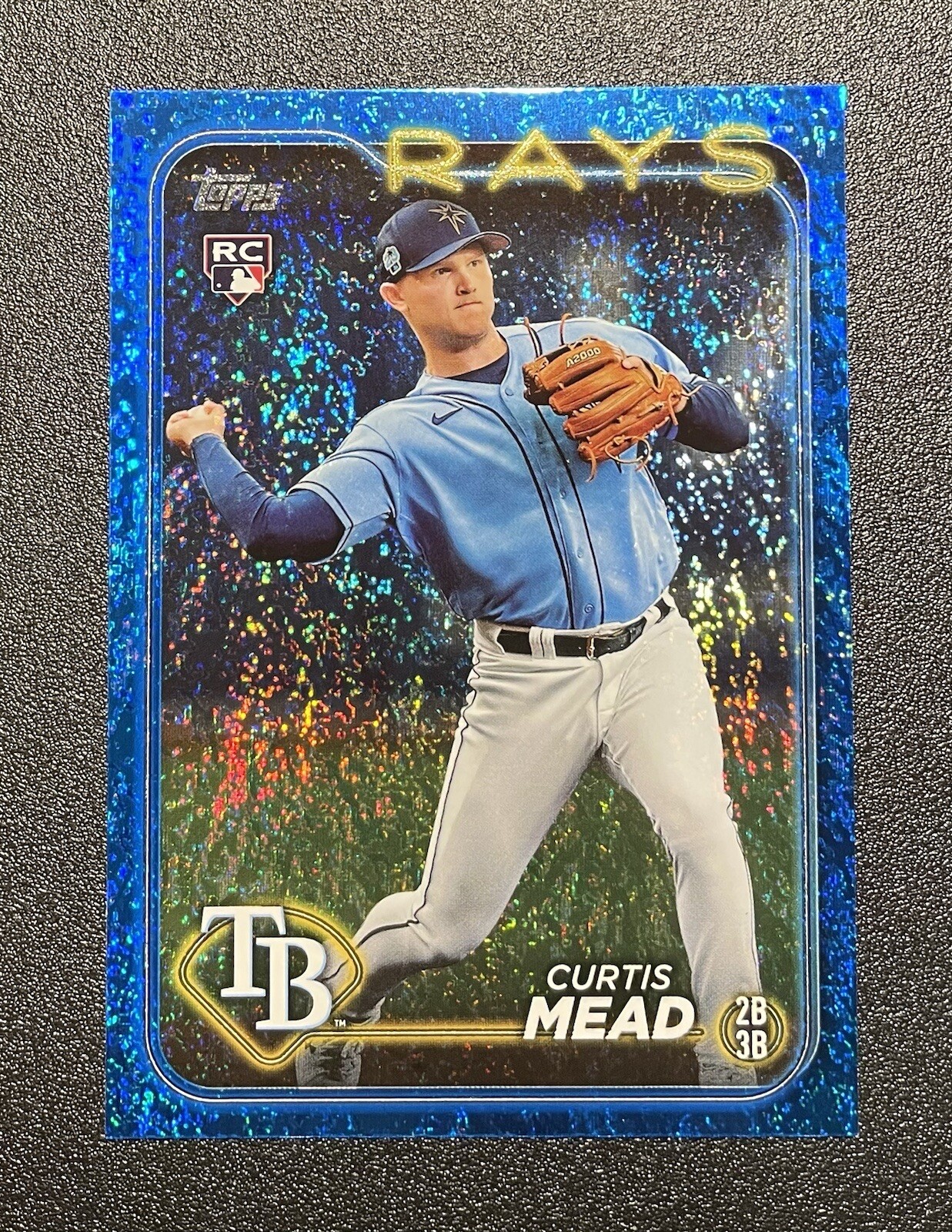 2024 Topps Curtis Mead RC Blue Foil #’d 703/999 #82 Tampa Bay Rays ⚾️🔥💎