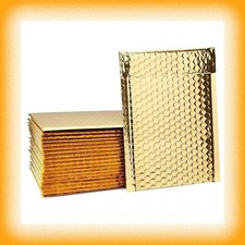 Padded Poly Bubble Mailers Shipping Mailing Bags Glamour Metallic Gold 6x9 Packs