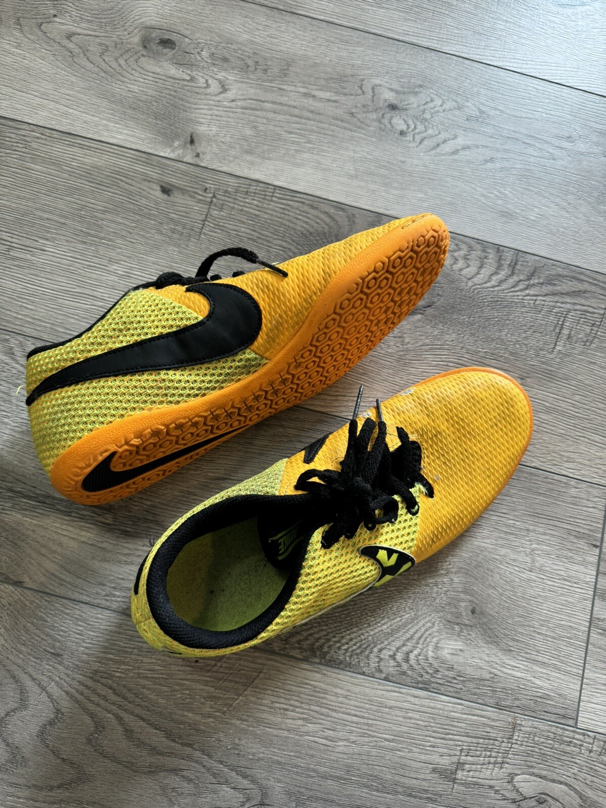 Nike Futsal Soccer Shoes Elastic Pro III Ic Orange/Yellow/Black Size 9