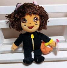  Ty Beanie Baby Dora Halloween In Black Cat Costume 8 " New w/Tag Protector 