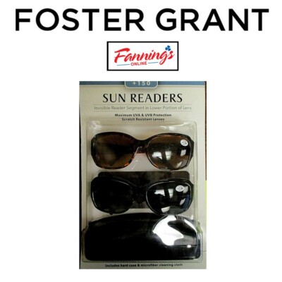 Icon Eyewear +150 Sun Readers Reading Glasses 2 pack with Case Womens