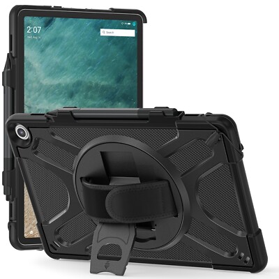 Fr Amazon Fire Max 11'' Shockproof Rotating Stand Handle Case with Lanyard Strap