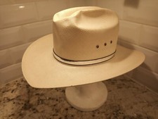 Resistol h1165 San Saba 60 Cowboy Hat Size 7 Shantung Panama long oval