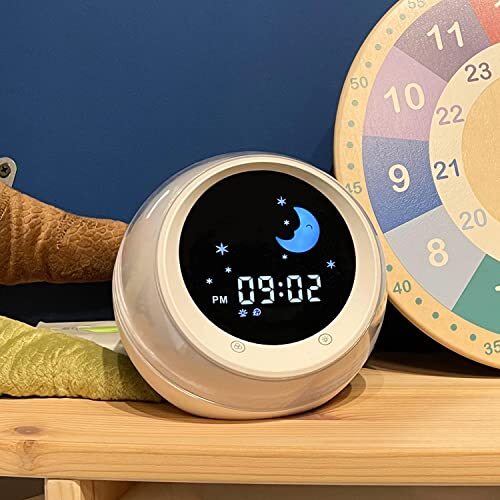 Sveglia Educativa I.CODE Sole E Luna - Trainer Sonno Bambini, Luci E Suoni, Bluetooth - Foto 2