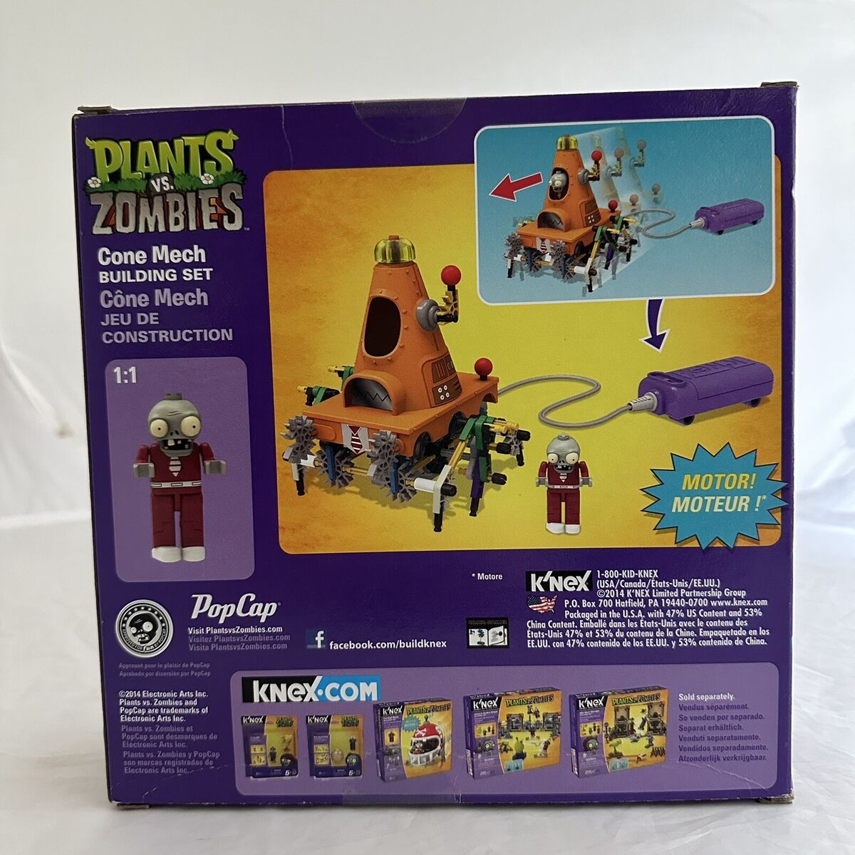 K'nex Plants Vs Zombies Cone Mech Building Set 114pc Brand K'nex Plants Vs Zombies Cone Mech Building Set 114pc Brand