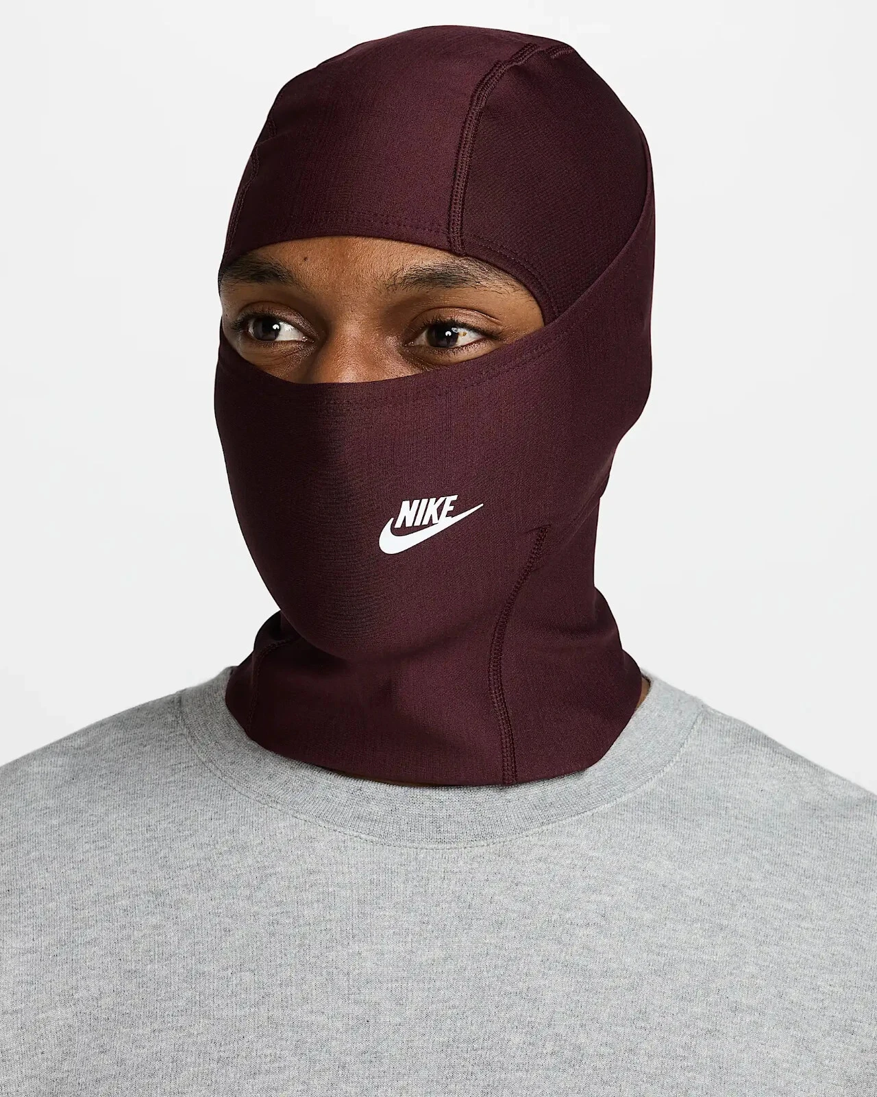 NEW IN BOX Nike Pro Hyperwarm Hood Therma Fit Red White Unisex Ski Mask Football