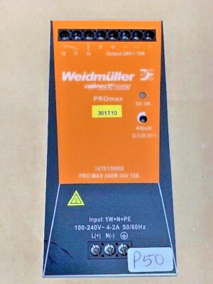 Weidmüller 1478130000 PRO MAX 240W 24V 10A Power Supply    P50/20