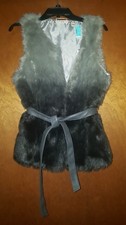 Chelsea & Violet Ombre Faux Fur Vest M Medium *new* Nwt Designer Vest Grays