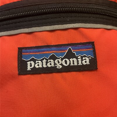 Patagonia VTG Backpack Day Pack Bag Blacked Orange 2001 48400 Made
