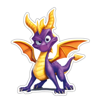 MINI LOGO 7x7cm 3pcs Spyro The Dragon Vinyl Stickers Laptop Mobile Phone Books Waterproof