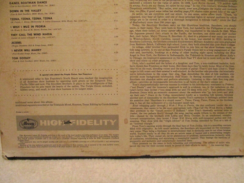 Collectible~Smothers Brothers~Mercury Records~MG 20611~High Fidelity - Picture 10 of 14