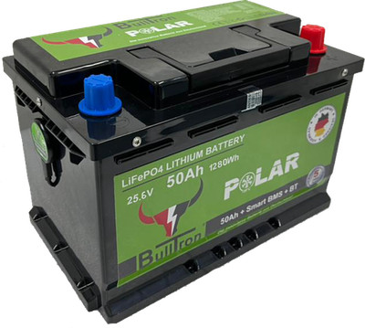 50Ah Bulltron Polar LiFePO4 25.6V Akku mit Smart BMS, Bluetooth App und Heizung