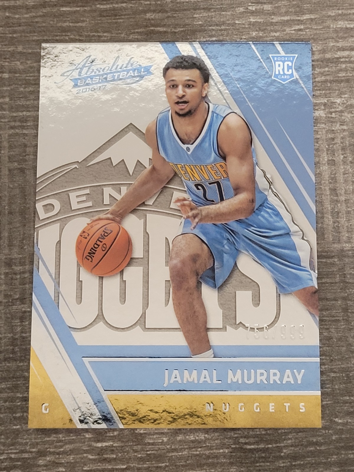 2016-17 Absolute Memorabilia Jamal Murray #166 Rookie Denver Nuggets RC /999