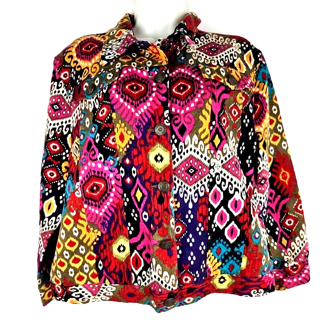 Ruby Red Women's Crop Print Lightweight Jacket Si… - image 2