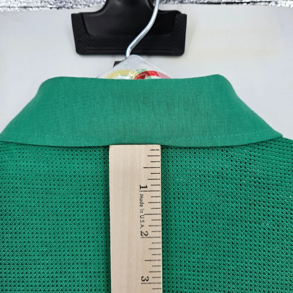 Vintage Munsingwear Grand Slam Polo Shirt Mens Large Penguin Green Mesh - Image 4 of 4