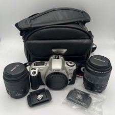 Canon EOS Rebel 2000 35mm SLR Film Camera Lot w/ 2 Lenses 35-80mm 80-200mm