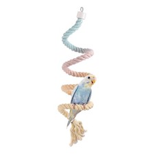 Bird Rope Perch Swing Bird Spiral Rope Perch 39 Inch Colorful