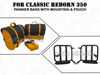 FÜR ROYAL ENFIELD CLASSIC REBORN 350 GEPÄCKTRÄGERTASCHEN MIT TANKBEUTEL &...