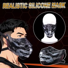 Scary BDSM Half Mask Silicone for Men  Women Cosplay Costume Masquerade Party