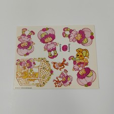 Strawberry Shortcake Scented Sticker Sheet 1984 American Greetings - RASPBERRY