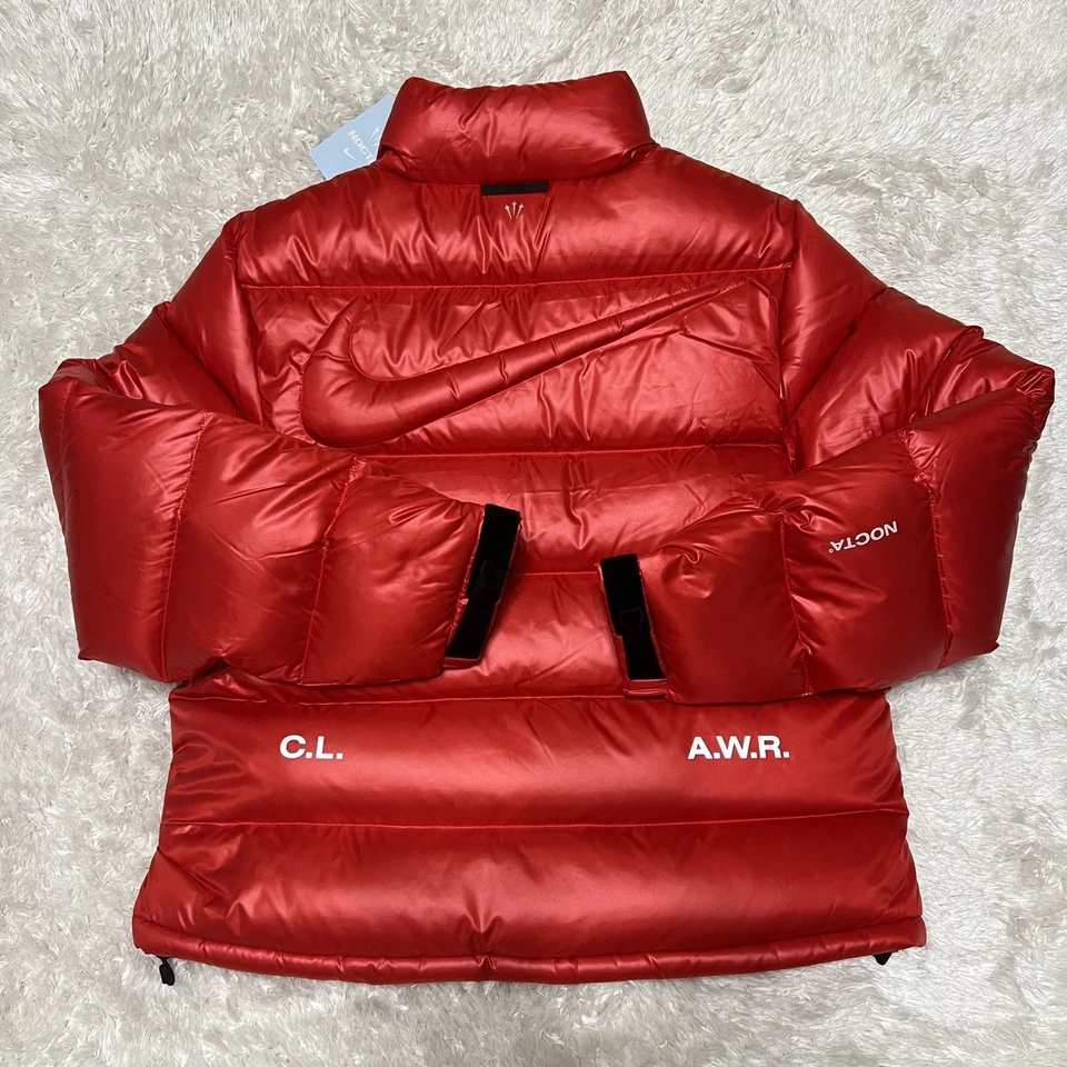 New Nike x NOCTA Sunset Red Down Puffer Jacket Drake DO2783-657 Men’s Size Large - Image 2 of 4