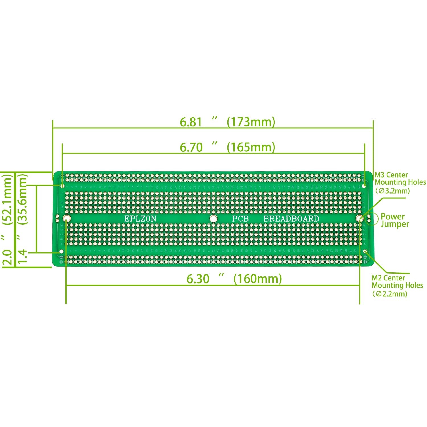 Kit PCB Électronique 6.8 x 2.05 Plaque Prototype Compatible Circuit Imprimé - 3