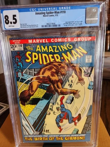 Amazing Spider-Man #110 CGC 8.5 Marvel Comics 1972 Gibbon First Appearance