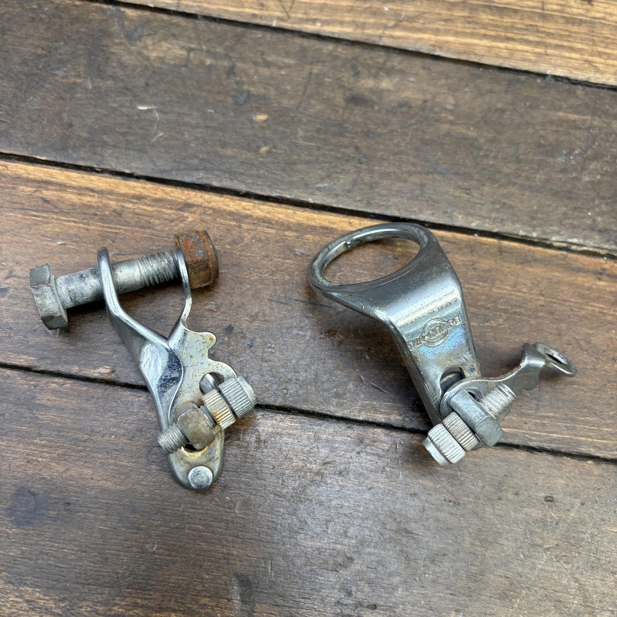Vintage Dia Compe Center Pull Brake Cable Hangers Pair Early 70s
