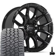 Df18c 20x9 Black Defiant Wheels 27555r20 At2 Tires Tpms Set Fits Ford F-150 Df18c 20x9 Black Defiant Wheels 27555r20 At2 Tires Tpms Set Fits Ford F-150