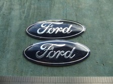 FORD Badge car Emblem PAIR of boot bonnet Logo Genuine Spare 84x33mm Automobilia